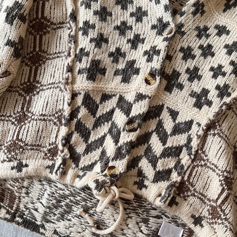 Geometric Patterned Knit Cardigan - Picture 4 of 6
